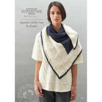 SF469 Square Cable Top and Shawl